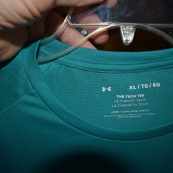 NEW Under Armour Shirt Tech Tee Green T-Shirt Short Sleeve Mens NWT $25 - Picture 4 of 4